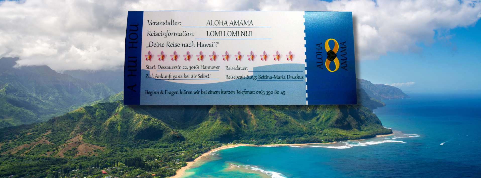 Geschenk-Gutschein von ALOHA AMAMA Bettina-Maria Druskus Geschenk-Gutschein von ALOHA AMAMA Bettina-Maria Druskus